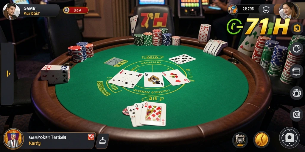 Tampilan permainan poker yang seru di 71H.
