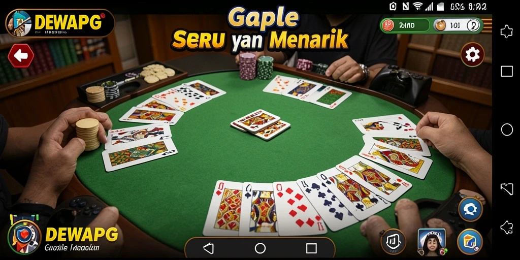 Tampilan gameplay yang seru dalam permainan Gaple DEWAPG.