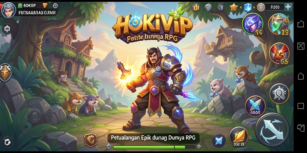 Gameplay HOKIVIP yang mengasyikkan dengan karakter dan pertarungan epik.