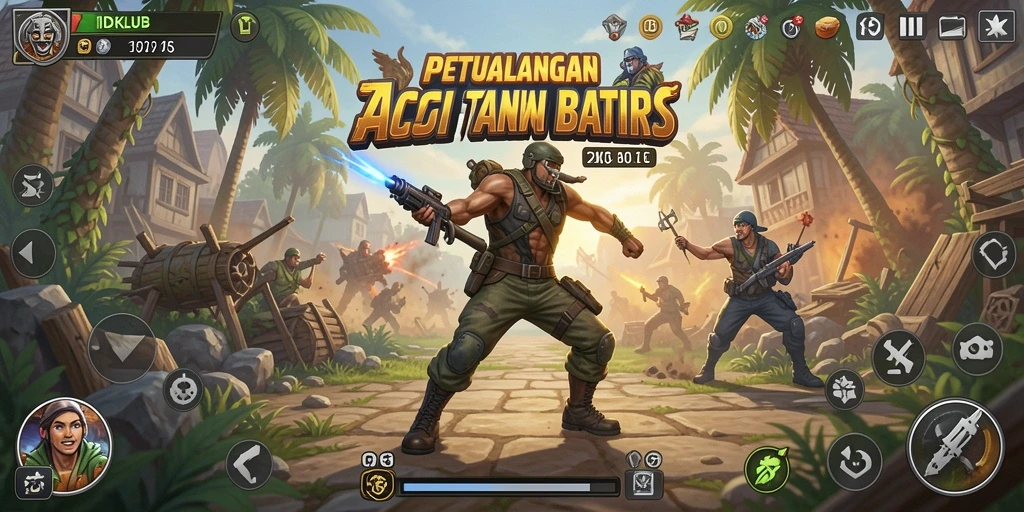 Tampilan seru dan aksi mendebarkan dalam gameplay IDKLUB.