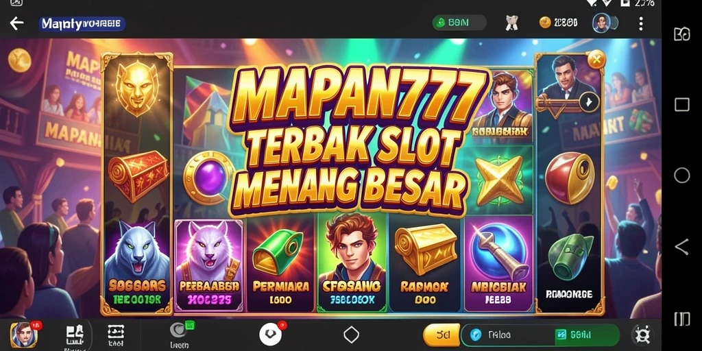 Screenshot gameplay MAPAN777 yang menampilkan momen menang besar dalam Slot.