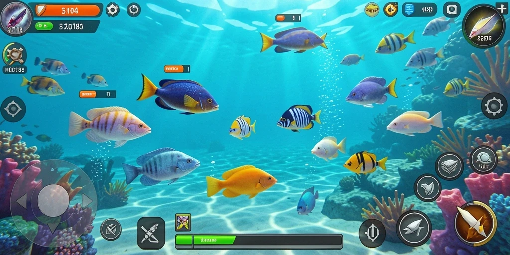 Tangkapan layar gameplay seru dari MDG188 yang menampilkan aksi tembak ikan.