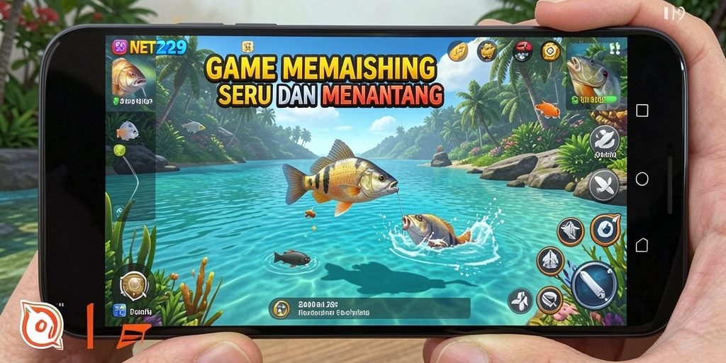 Tampilan gameplay NET29 yang menarik saat menangkap ikan.