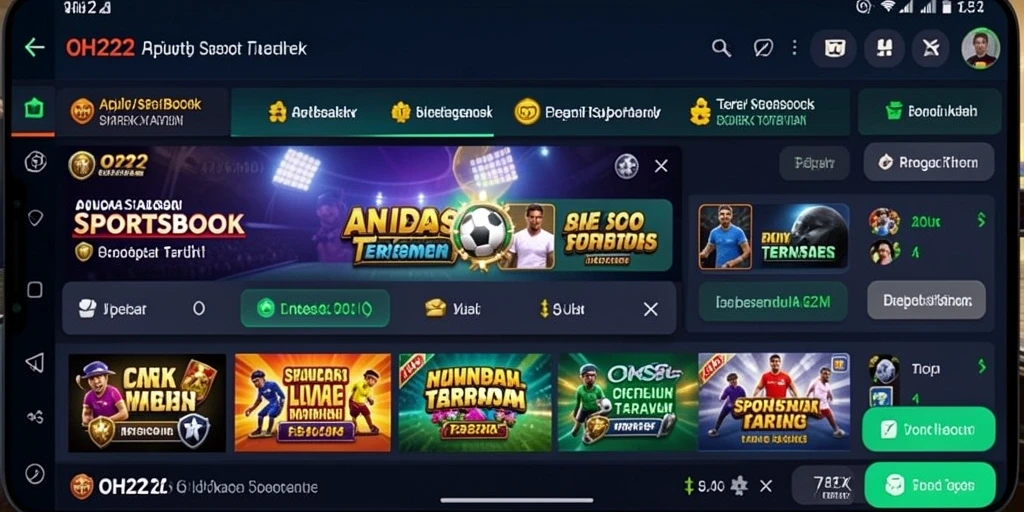 Tampilan gameplay menarik dari aplikasi Sportsbook OH222.