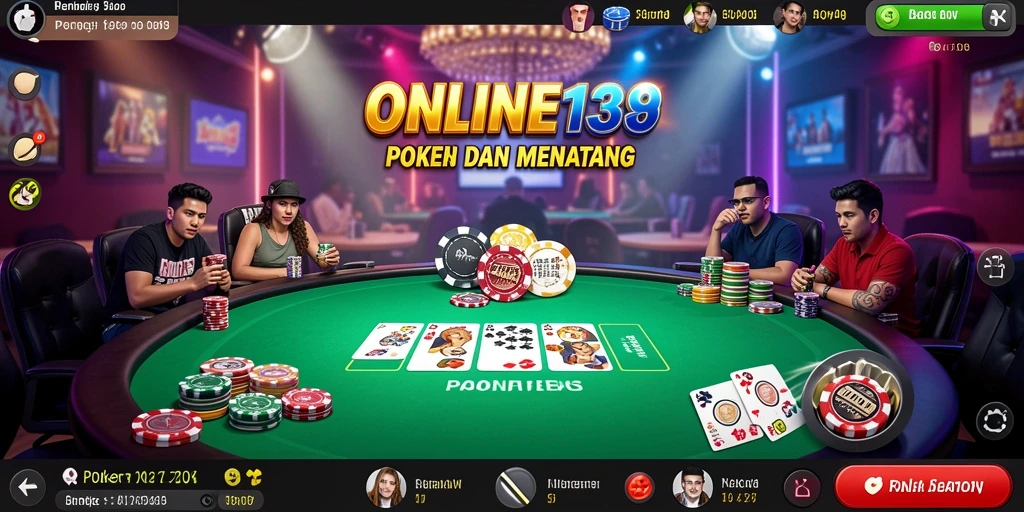 Tangkapan layar utama ONLINE138 menampilkan aksi seru permainan Poker.