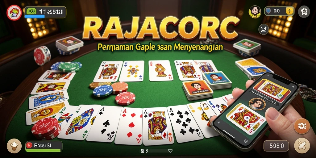 Screenshot gameplay Gaple yang seru dan menarik di RAJACORC.