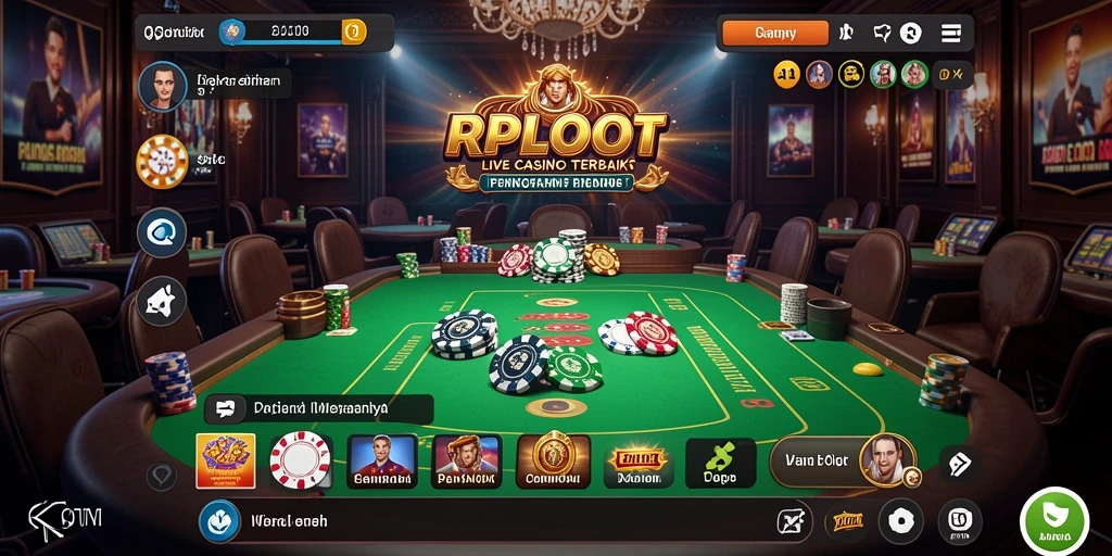 Tangkapan layar gameplay RPLOOT yang menampilkan pengalaman Live Casino yang nyata.