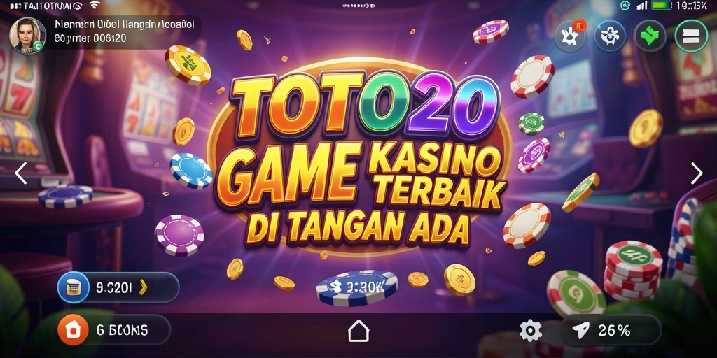Screenshot gameplay utama TOTO20 menampilkan keseruan permainan Kasino.